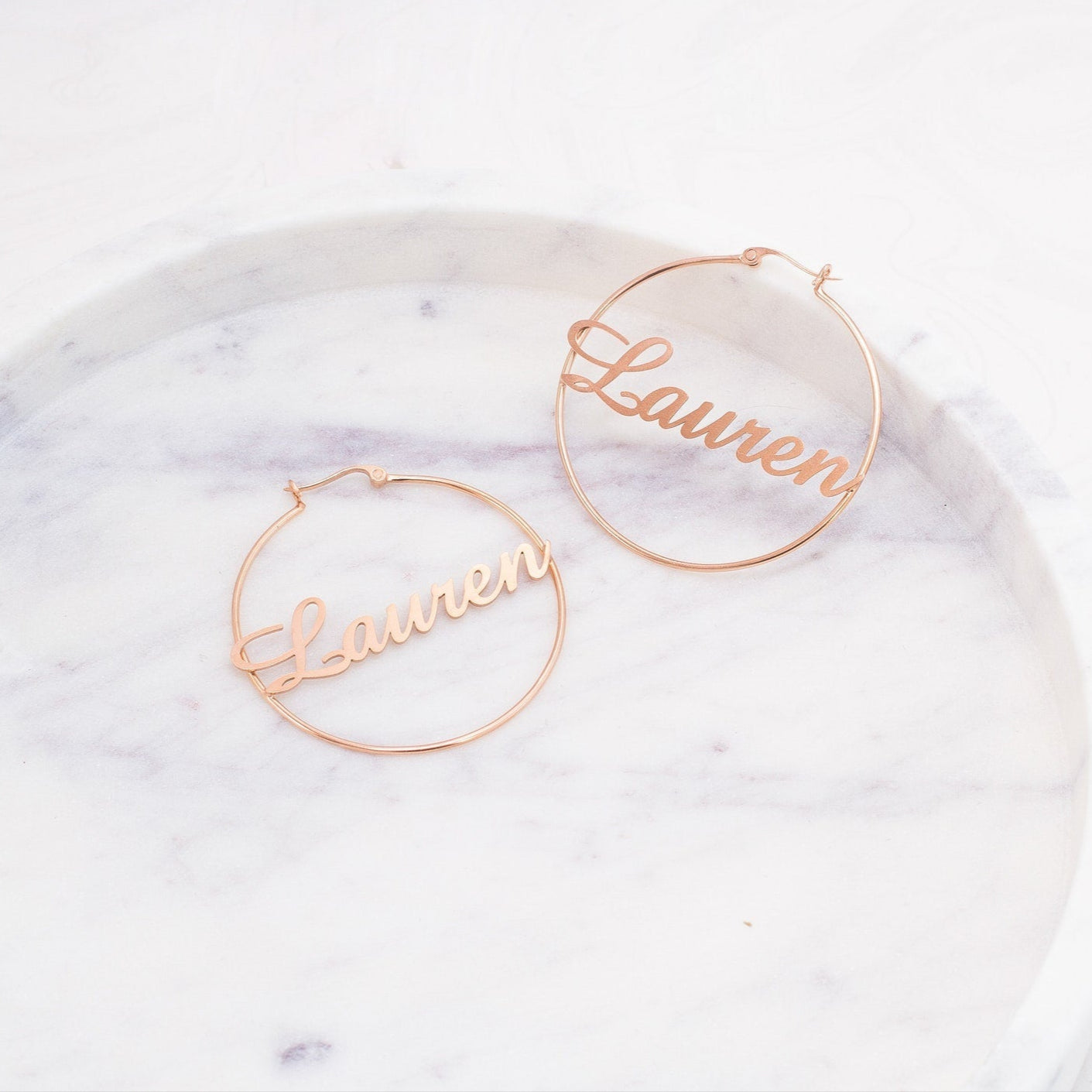 Personalized Glamour: Name Hoop Earrings